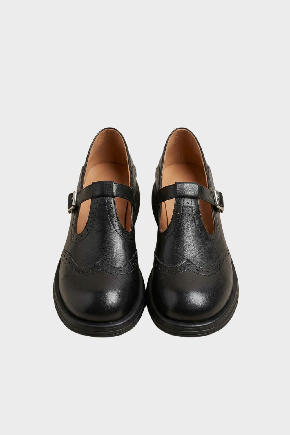 Women's Round Toe Mary Jane Shoes | Strap Detail