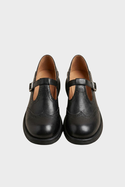 Women's Round Toe Mary Jane Shoes | Strap Detail