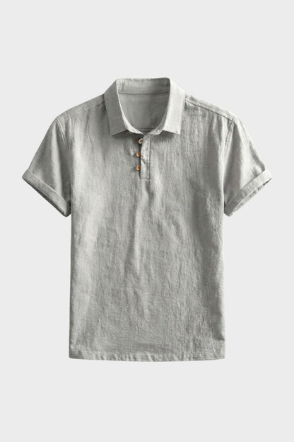 Men's Japan Style Minimal Button Placket Casual Shirt | Short Sleeve