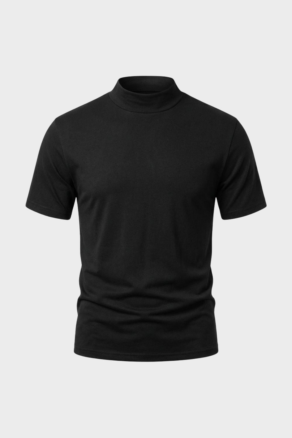 Men's Short Sleeve High Neck T-Shirt | Fitted
