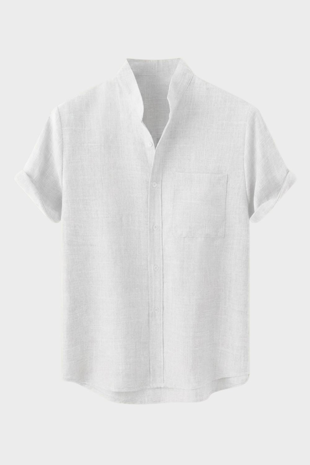 Men's Short Sleeve Stand Collar Shirt | Summer