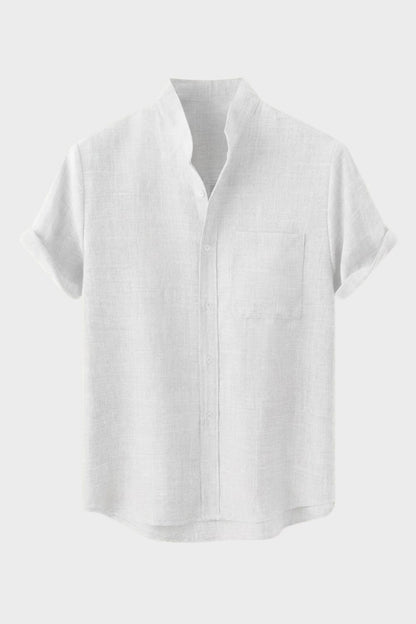 Men's Short Sleeve Stand Collar Shirt | Summer