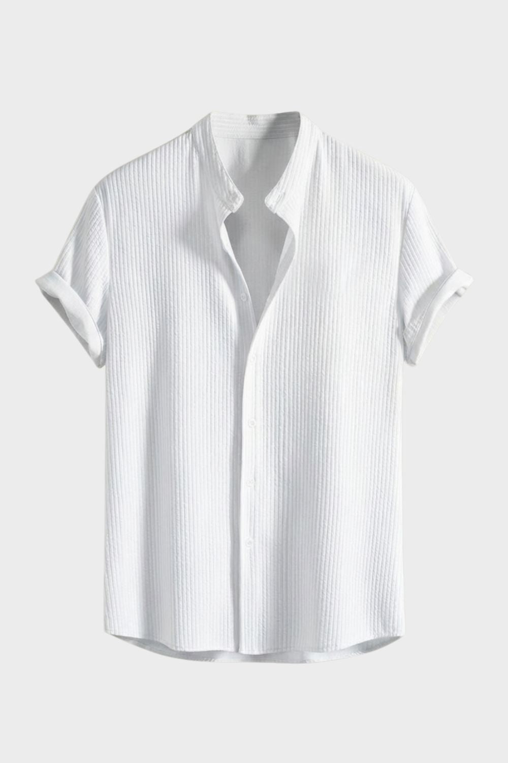 Men's Italian Style Casual Button Front Summer Shirt | Rolled Sleeve
