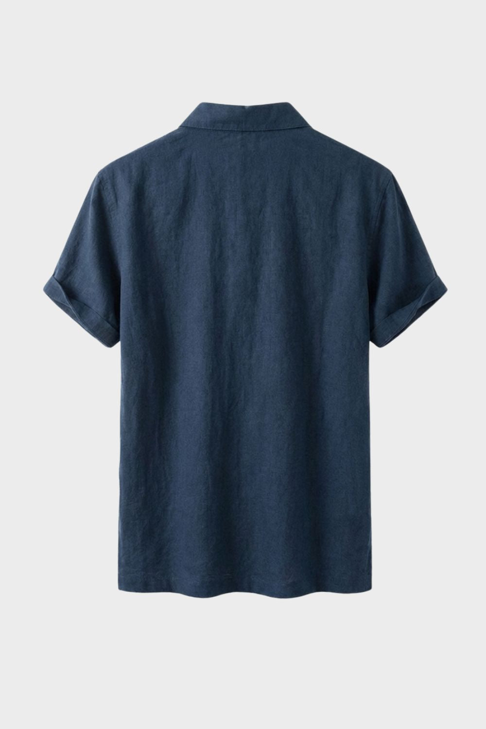 Men's Japan Style Minimal Button Placket Casual Shirt | Short Sleeve
