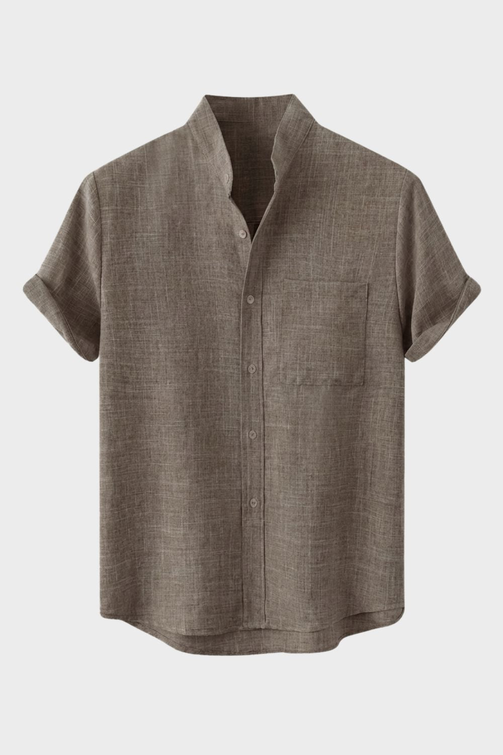 Men's Short Sleeve Stand Collar Shirt | Summer