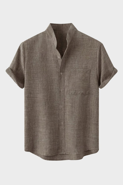 Men's Short Sleeve Stand Collar Shirt | Summer