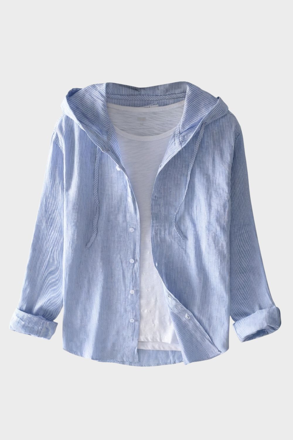 Men's Hooded Striped Shirt