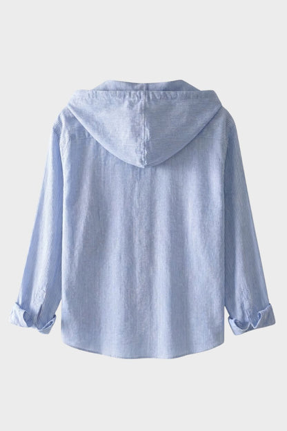 Men's Hooded Striped Shirt