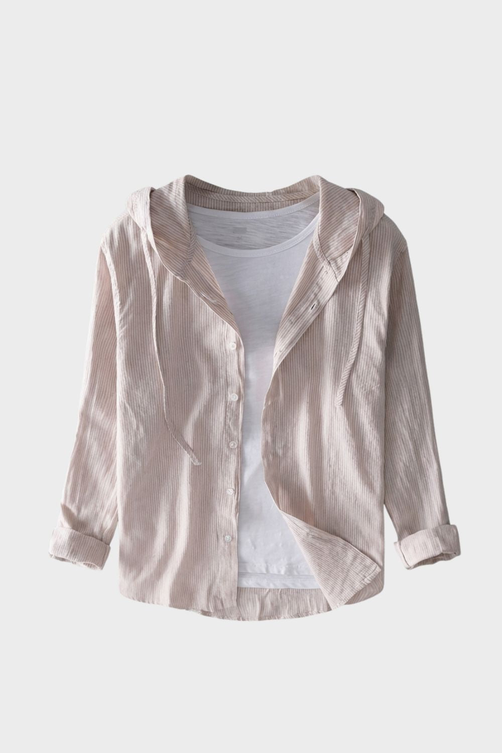 Men's Hooded Striped Shirt