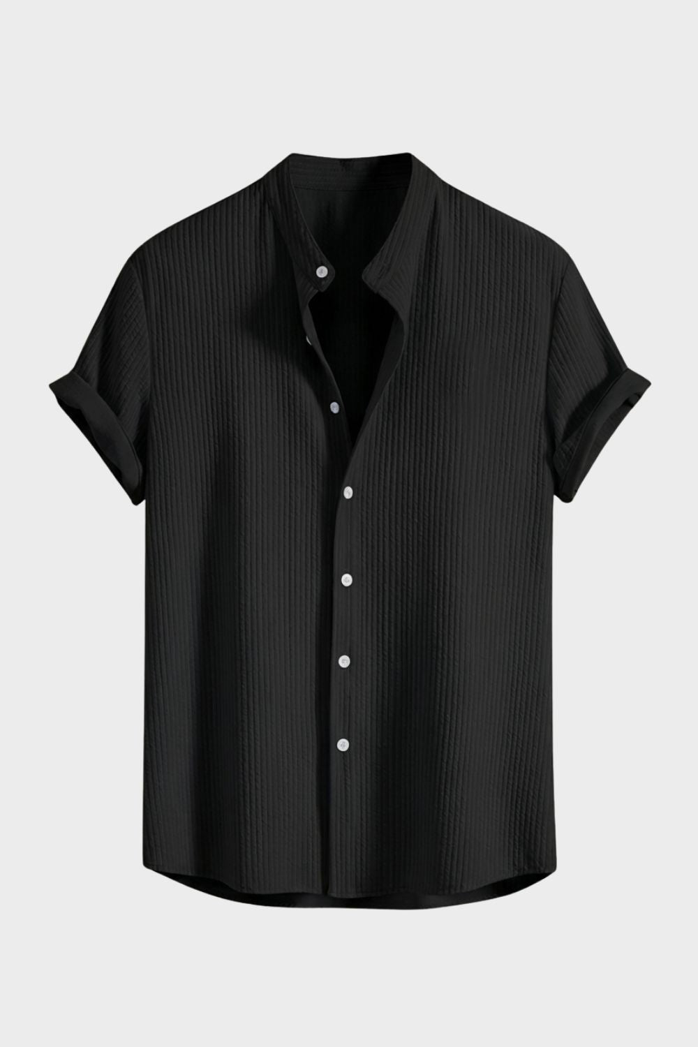 Men's Italian Style Casual Button Front Summer Shirt | Rolled Sleeve