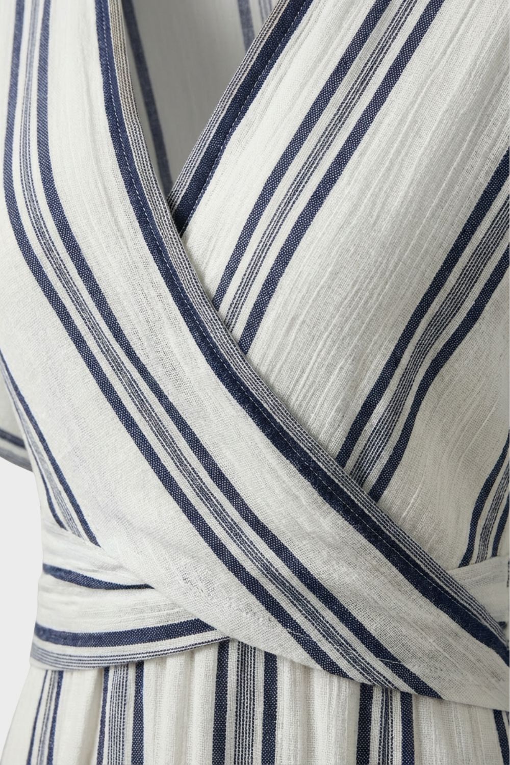 Women's Striped Wrap Maxi | V-Neck