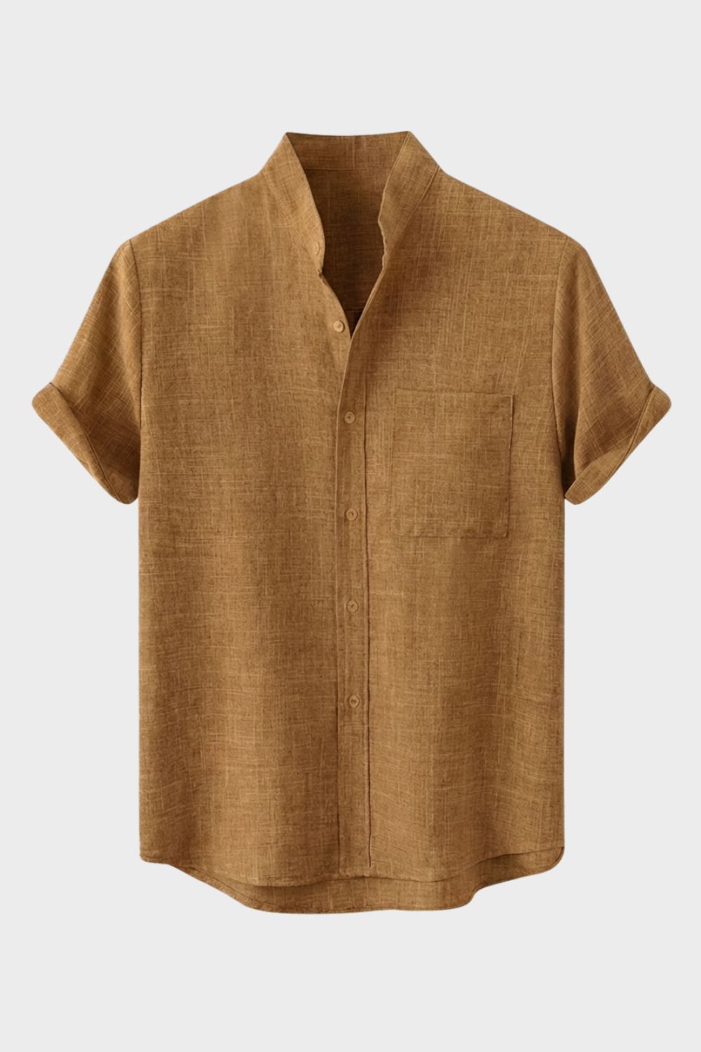 Men's Short Sleeve Stand Collar Shirt | Summer