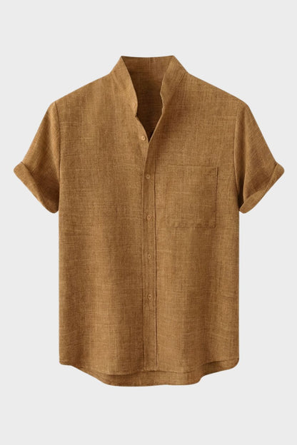 Men's Short Sleeve Stand Collar Shirt | Summer
