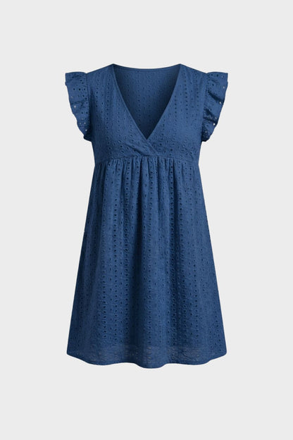 Women's V Neck Cap Sleeve | Mini Dress