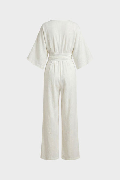 Women's Short Sleeve Wrap Style Jumpsuit | Everyday Wear