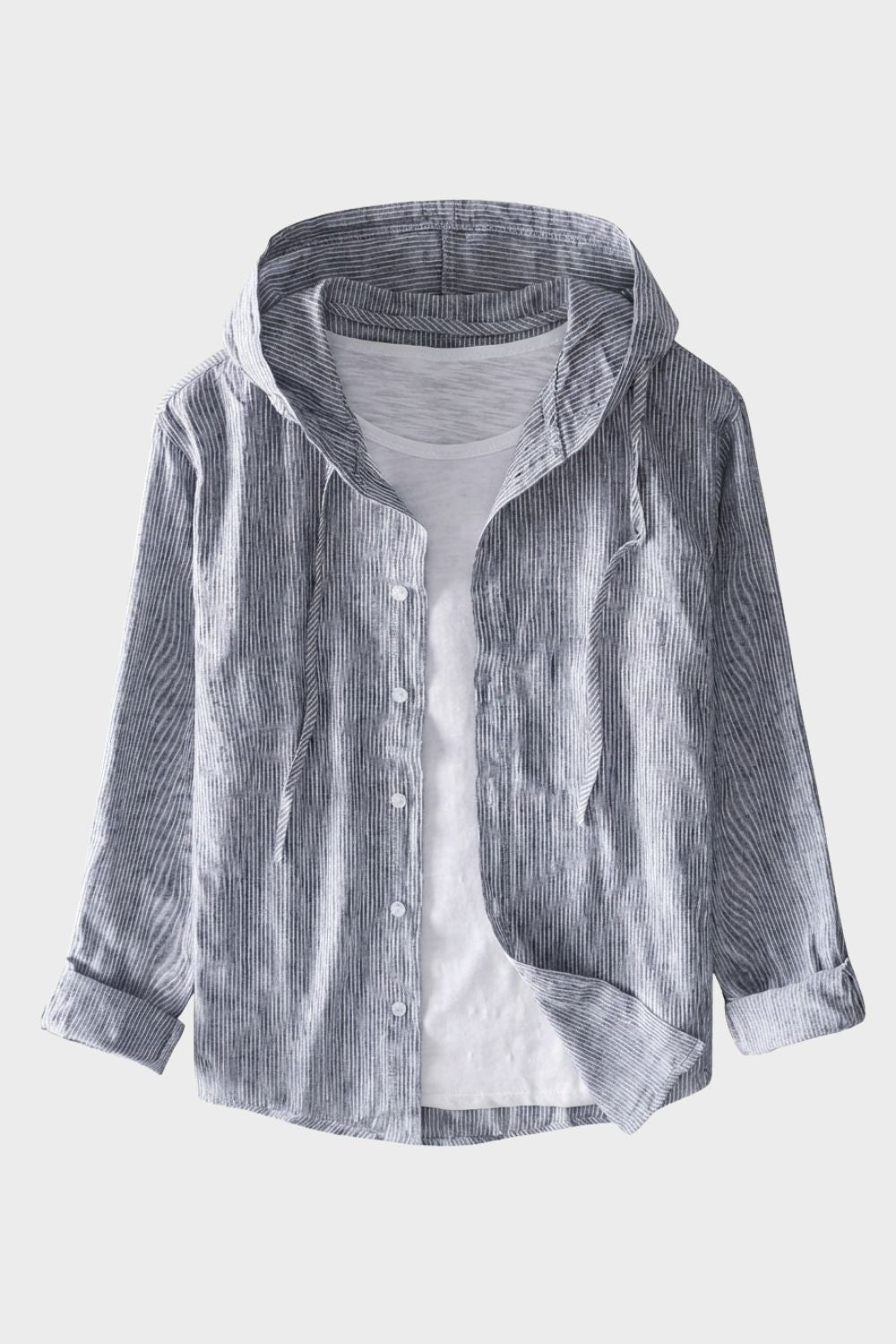 Men's Hooded Striped Shirt