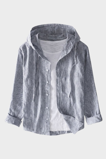 Men's Hooded Striped Shirt
