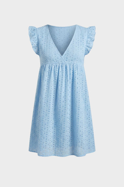 Women's V Neck Cap Sleeve | Mini Dress