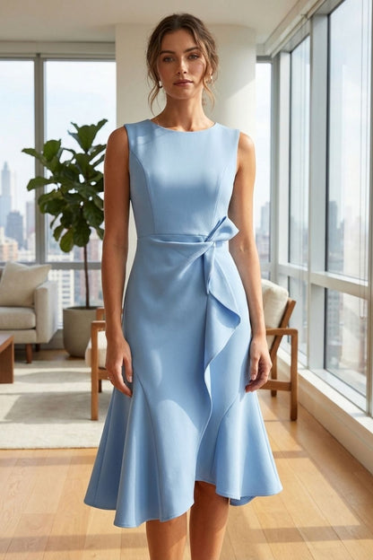 Women's Sleeveless Midi Dress | Draped
