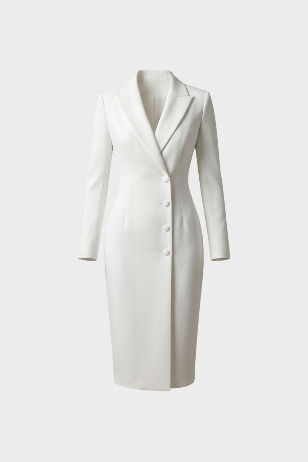 Women's Long Sleeve V Neck Midi Dress | Tailored Fit