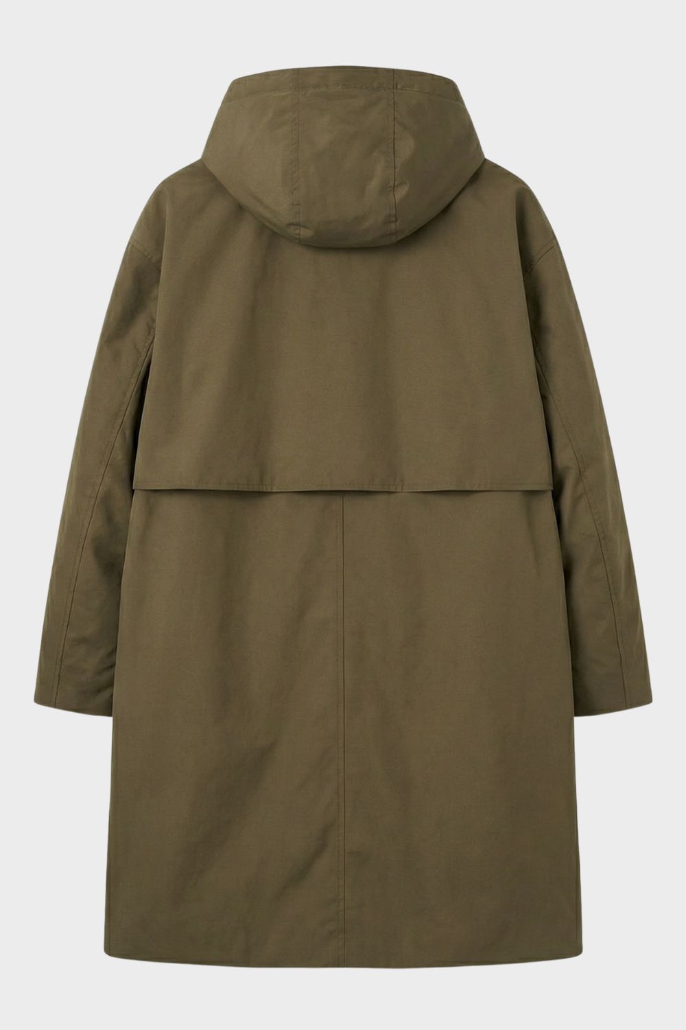 Men's Hooded Coat with Notched Collar