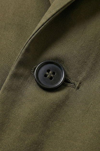 Men's Hooded Coat with Notched Collar