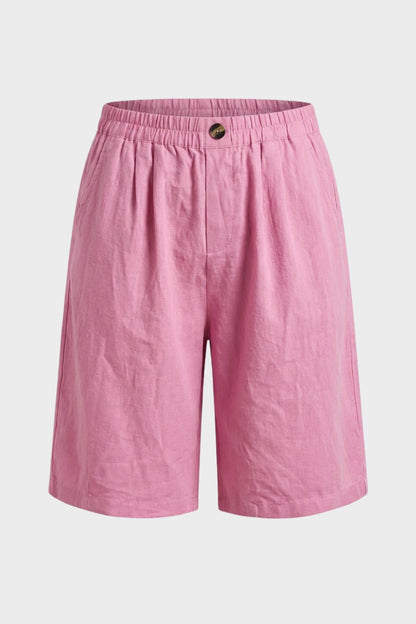 Women's Loose Fit Mid Waist Shorts | Wide Leg