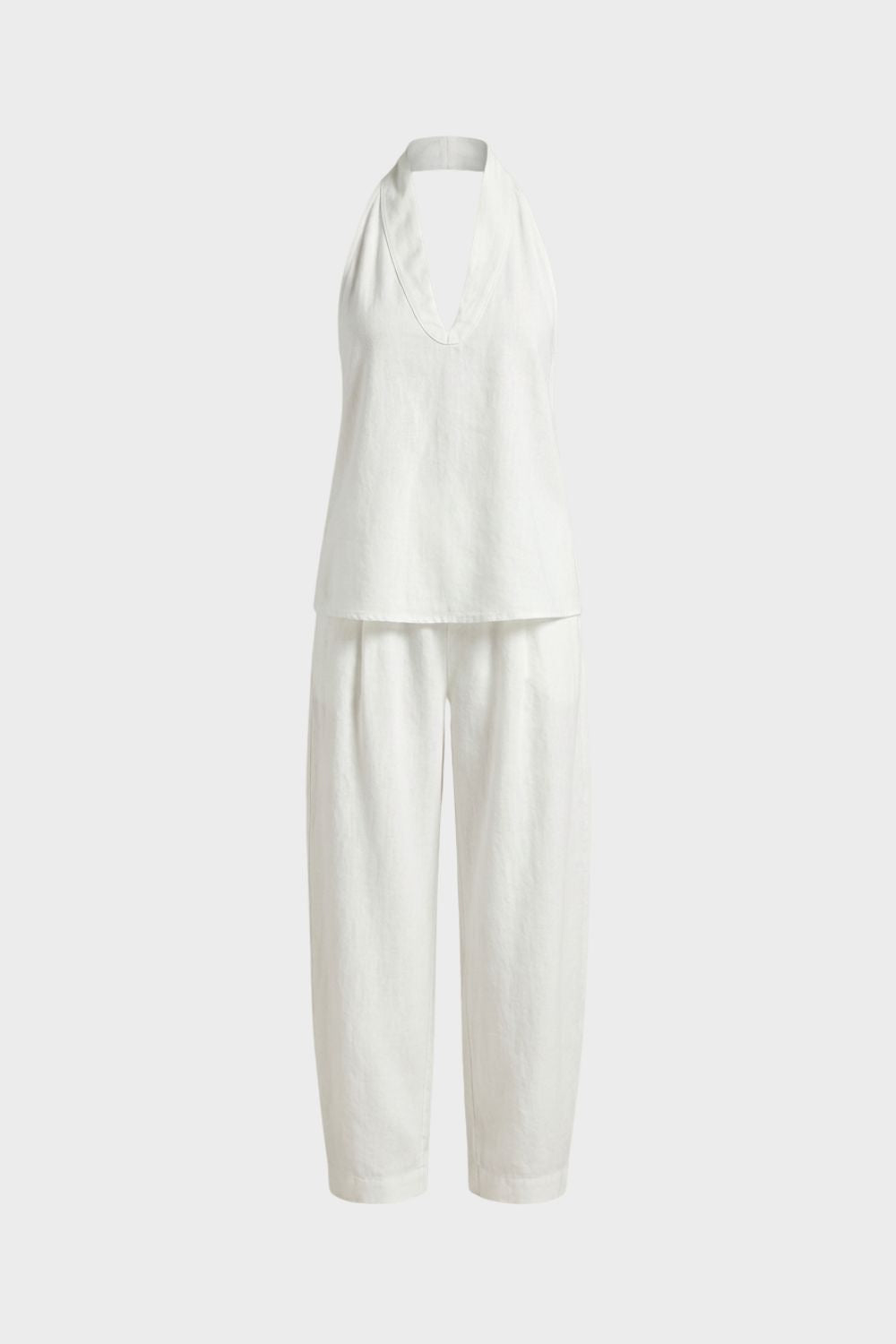 Women's Sleeveless V Neck Wide Leg Jumpsuit | Casual Style