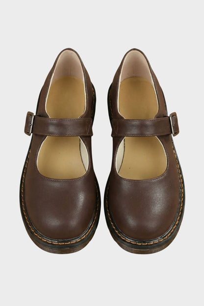 Women's Ballerina Shoes with Strap and Buckle
