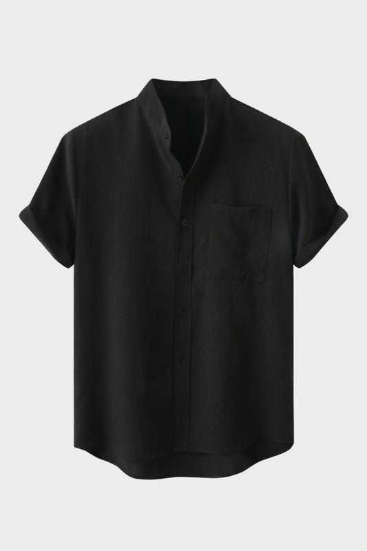 Men's Short Sleeve Stand Collar Shirt | Summer