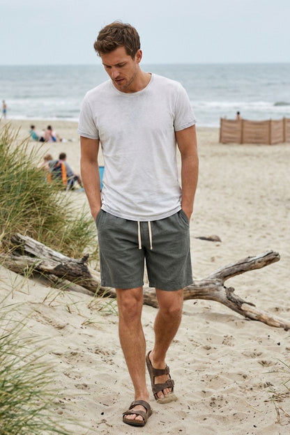 Men's Japan Style Relaxed Fit Casual Drawstring Shorts | Above Knee