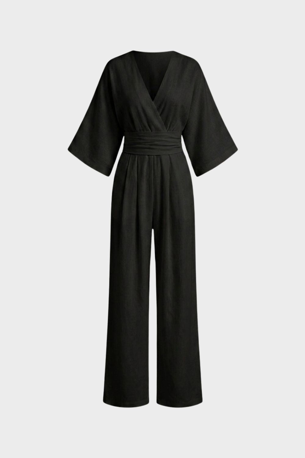 Women's Short Sleeve Wrap Style Jumpsuit | Everyday Wear