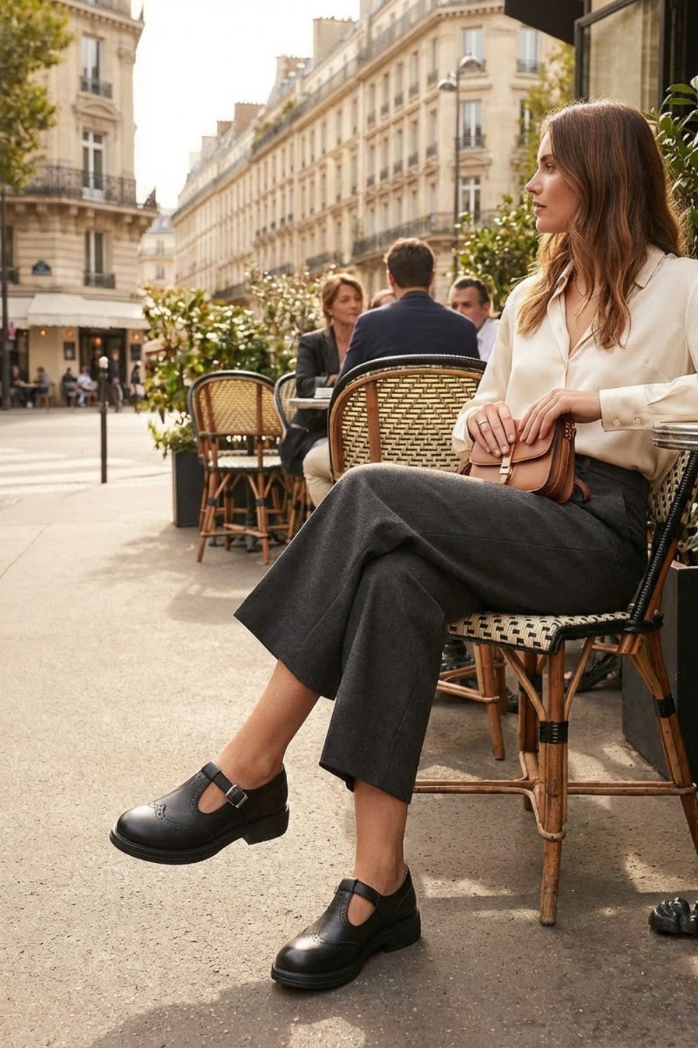 Women's Round Toe Mary Jane Shoes | Strap Detail