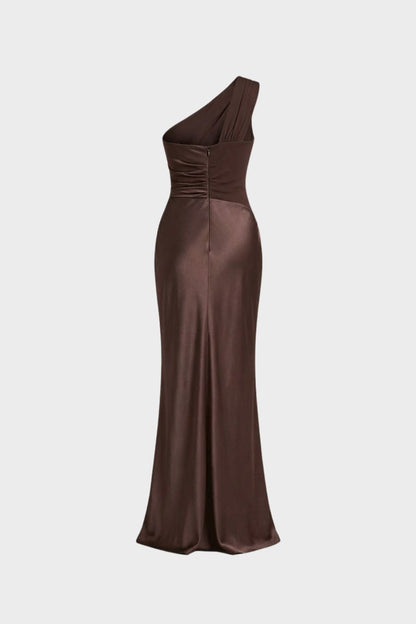Women's One-Shoulder Maxi | Satin