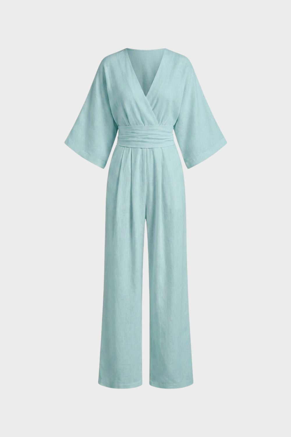 Women's Short Sleeve Wrap Style Jumpsuit | Everyday Wear