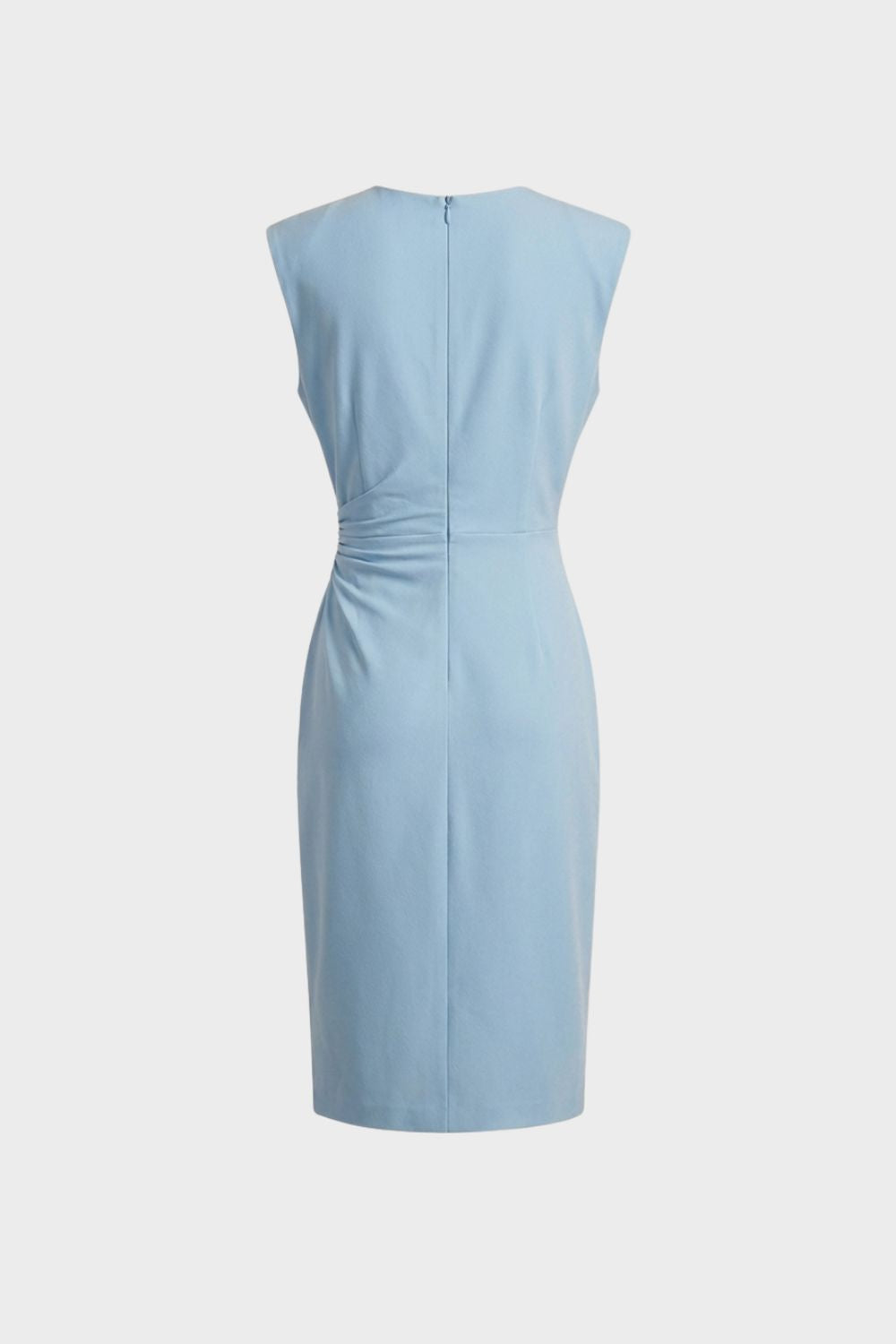 Women's Sleeveless Keyhole Neck Midi Dress | Ruched Detail