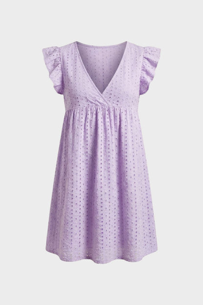 Women's V Neck Cap Sleeve | Mini Dress
