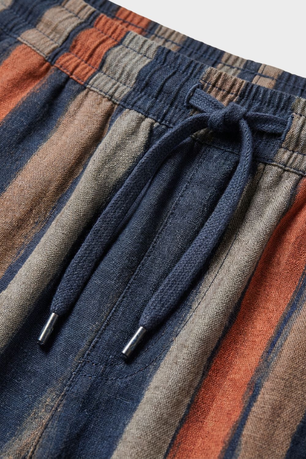 Women's Loose Fit Drawstring Pants | Striped Pattern