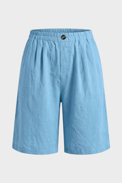 Women's Loose Fit Mid Waist Shorts | Wide Leg