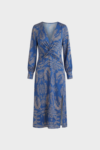 V-Neck Wrap Midi Dress for Women