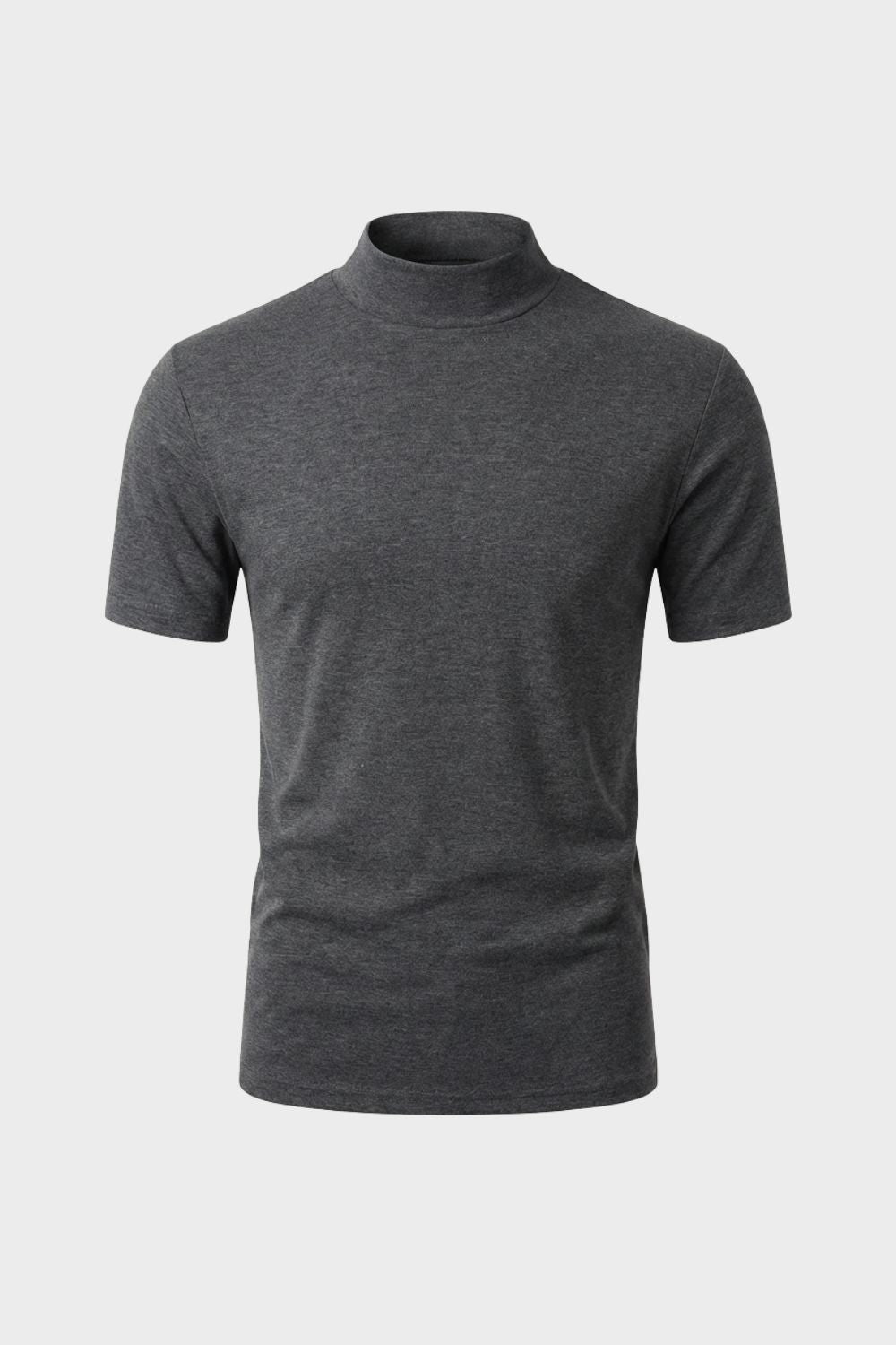 Men's Short Sleeve High Neck T-Shirt | Fitted