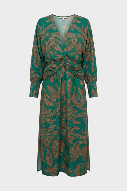 V-Neck Wrap Midi Dress for Women