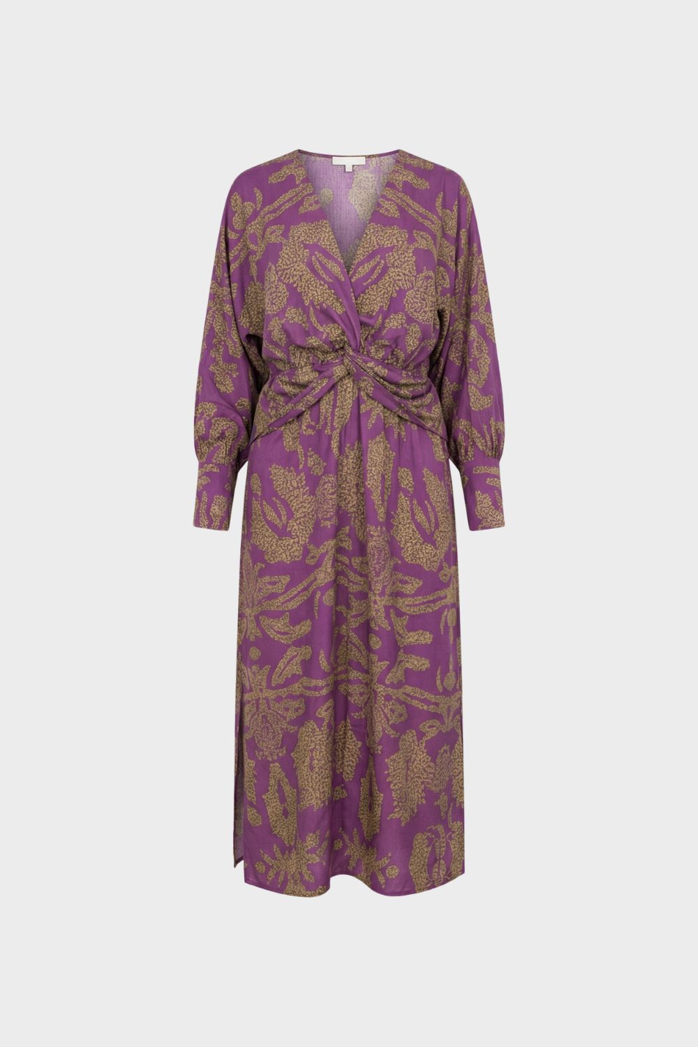 V-Neck Wrap Midi Dress for Women