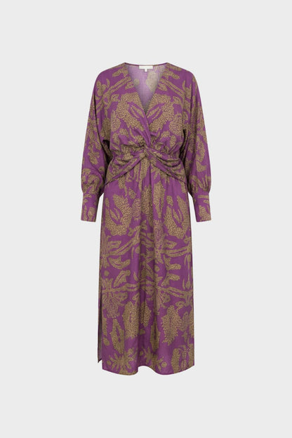 V-Neck Wrap Midi Dress for Women
