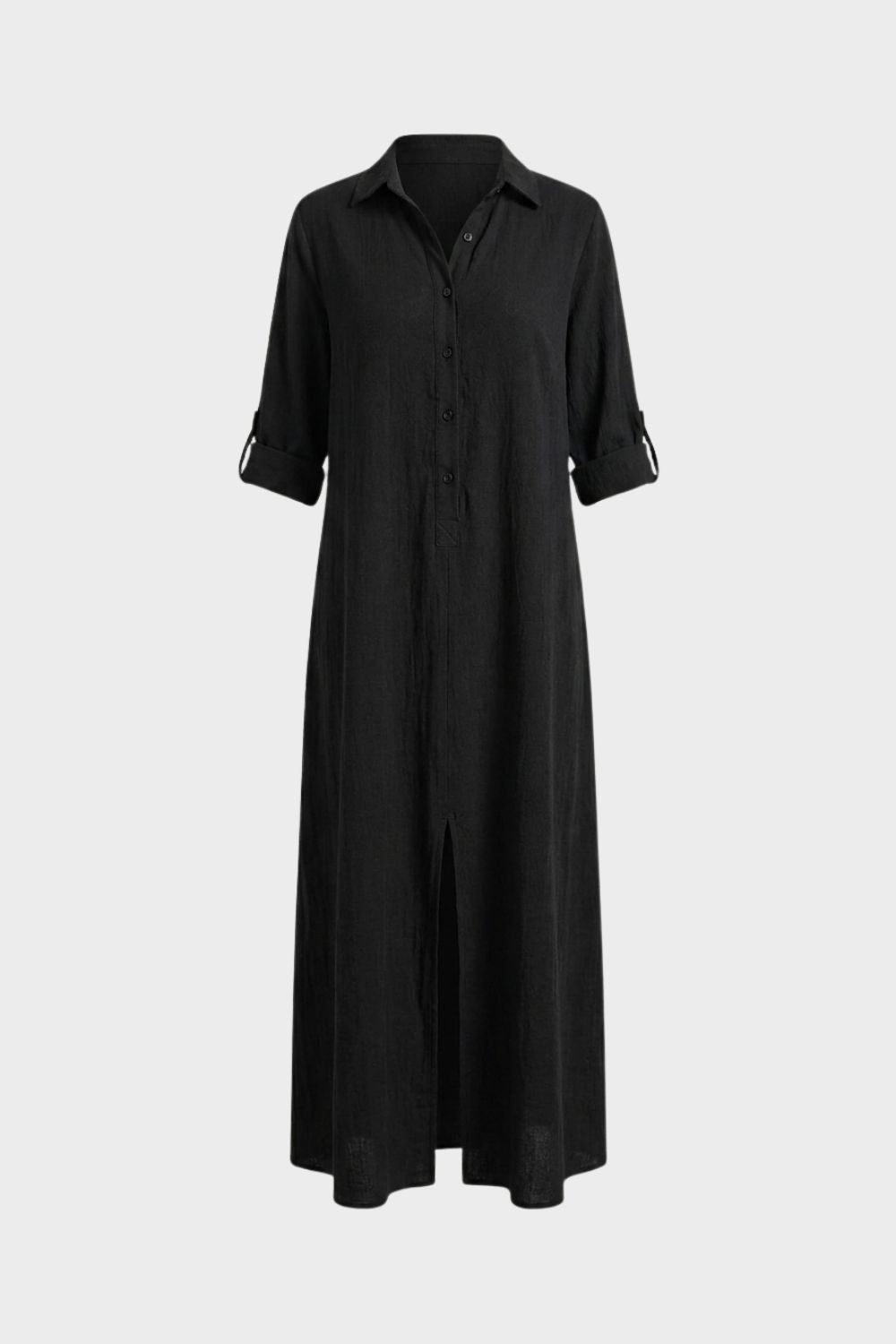Women's Short Sleeve Shirt Style Dress | Maxi