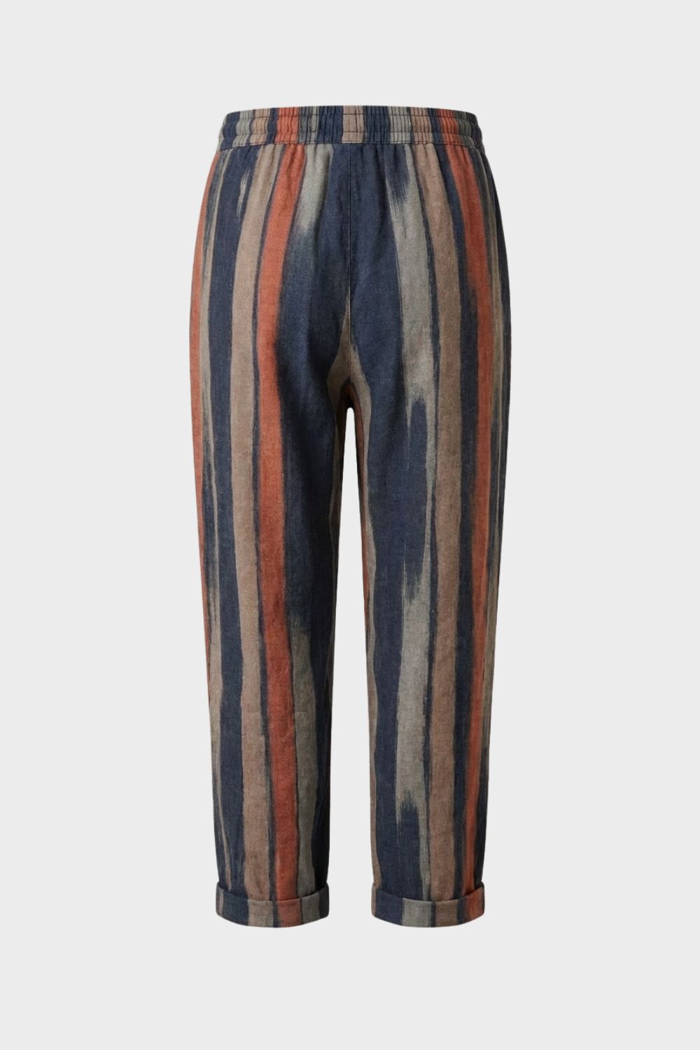 Women's Loose Fit Drawstring Pants | Striped Pattern