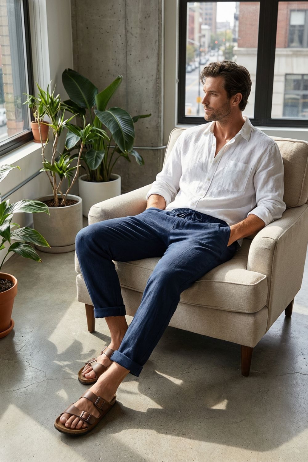 Men's Japan Style Relaxed Fit Casual Pants | Tapered Leg