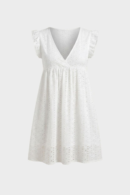 Women's V Neck Cap Sleeve | Mini Dress