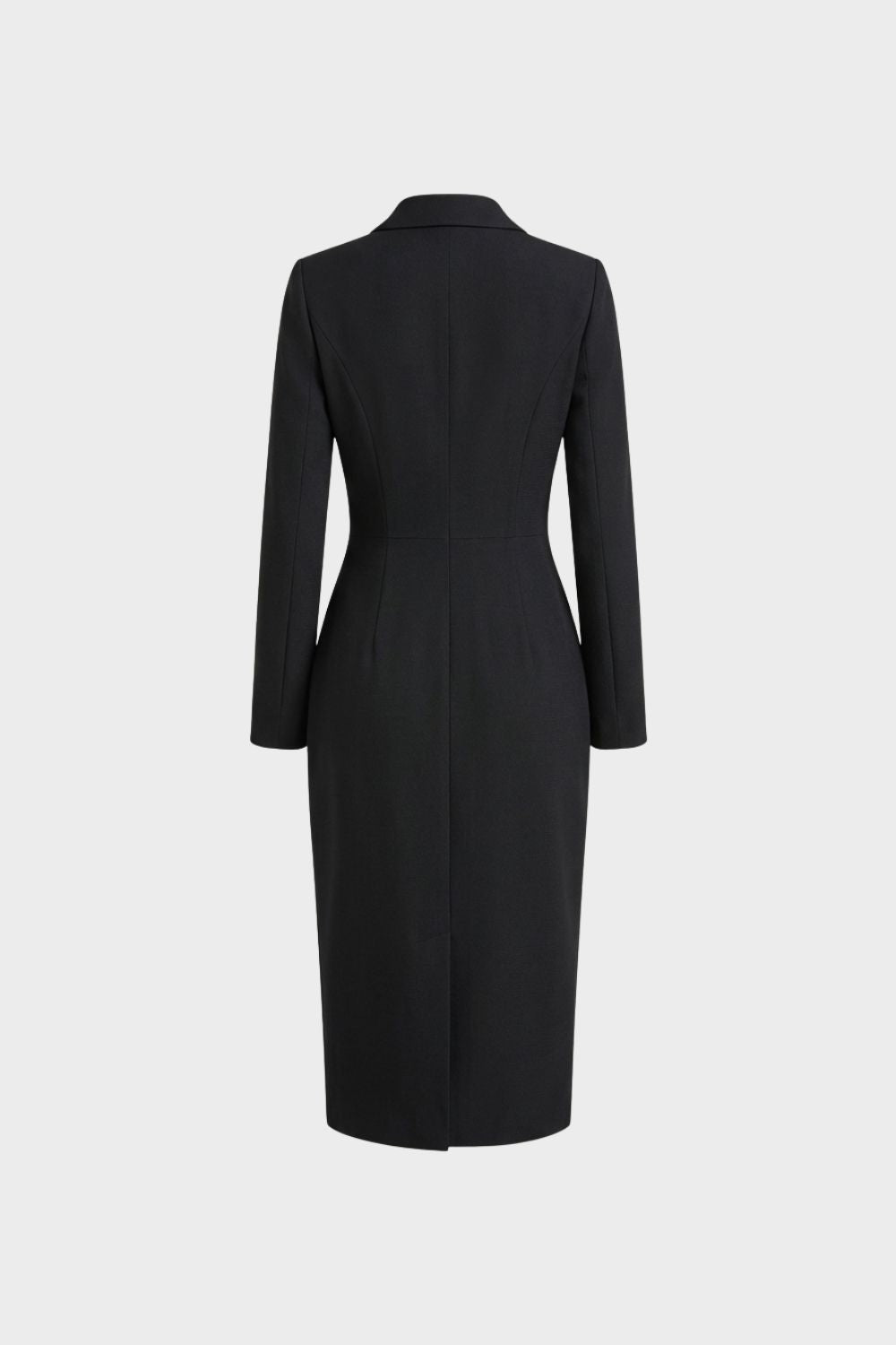 Women's Long Sleeve V Neck Midi Dress | Tailored Fit