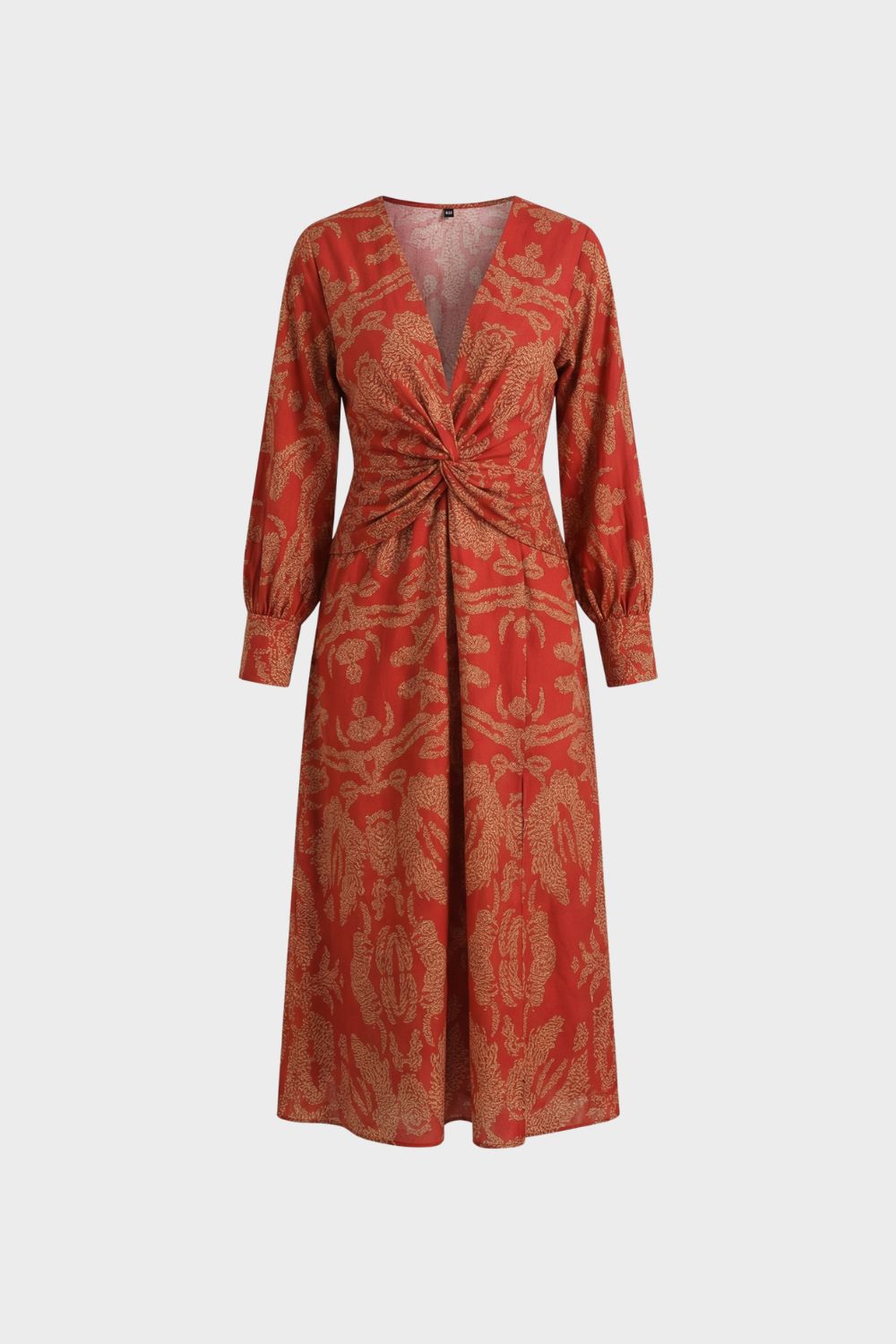 V-Neck Wrap Midi Dress for Women